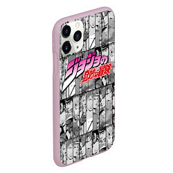 Чехол iPhone 11 Pro матовый JOJOS BIZARRE ADVENTURE ЧЁРНО БЕЛОЕ, цвет: 3D-розовый — фото 2