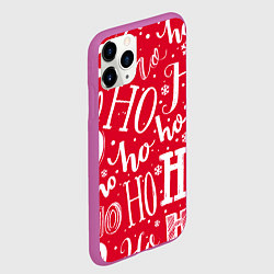 Чехол iPhone 11 Pro матовый HO HO HO Новогодняя, цвет: 3D-фиолетовый — фото 2