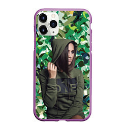 Чехол iPhone 11 Pro матовый Olga Buzova - camouflage