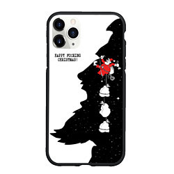 Чехол iPhone 11 Pro матовый Happy fucking Christmas!, цвет: 3D-черный
