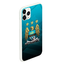 Чехол iPhone 11 Pro матовый Manchester City Teal Themme, цвет: 3D-белый — фото 2