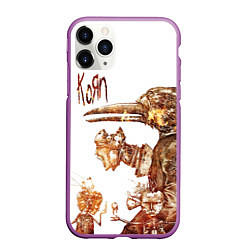 Чехол iPhone 11 Pro матовый Untitled - Korn, цвет: 3D-фиолетовый