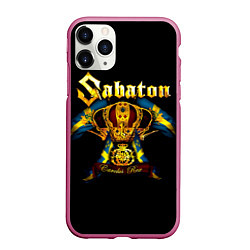 Чехол iPhone 11 Pro матовый Carolus Rex - Sabaton, цвет: 3D-малиновый