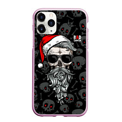 Чехол iPhone 11 Pro матовый Santa from Hell, цвет: 3D-розовый