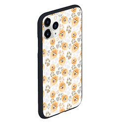 Чехол iPhone 11 Pro матовый Собака Чау-Чау, цвет: 3D-черный — фото 2