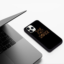 Чехол iPhone 11 Pro матовый 2022 Tiger Bronze Theme, цвет: 3D-черный — фото 2