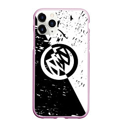 Чехол iPhone 11 Pro матовый Buick Black and White Grunge, цвет: 3D-розовый