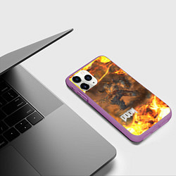 Чехол iPhone 11 Pro матовый КИБЕРДЕМОН DOOM 2, цвет: 3D-фиолетовый — фото 2