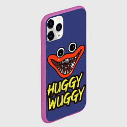 Чехол iPhone 11 Pro матовый Huggy Wuggy: Smile, цвет: 3D-фиолетовый — фото 2
