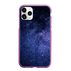 Чехол iPhone 11 Pro матовый Night sky, цвет: 3D-фиолетовый