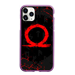 Чехол iPhone 11 Pro матовый GOD OF WAR CRATOS LOGO, цвет: 3D-фиолетовый