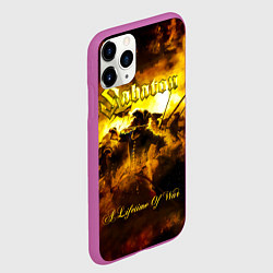 Чехол iPhone 11 Pro матовый A Lifetime of War - Sabaton, цвет: 3D-фиолетовый — фото 2