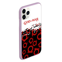 Чехол iPhone 11 Pro матовый God of War Logo Pattern, цвет: 3D-сиреневый — фото 2