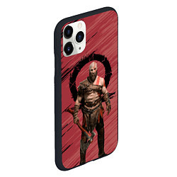 Чехол iPhone 11 Pro матовый Кратос God of War, цвет: 3D-черный — фото 2