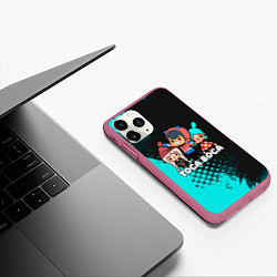 Чехол iPhone 11 Pro матовый Toca Boca Рита и Леон, цвет: 3D-малиновый — фото 2