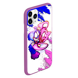 Чехол iPhone 11 Pro матовый POPPY PLAYTIME GAME ХАГГИ ВАГГИ ПАРОЧКА, цвет: 3D-фиолетовый — фото 2