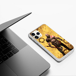 Чехол iPhone 11 Pro матовый God of War Kratos Год оф Вар Кратос, цвет: 3D-белый — фото 2