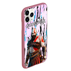 Чехол iPhone 11 Pro матовый God of War Бог войны, цвет: 3D-малиновый — фото 2