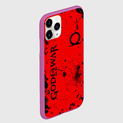 Чехол iPhone 11 Pro матовый God of War Брызги крови, цвет: 3D-фиолетовый — фото 2