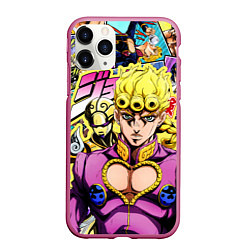 Чехол iPhone 11 Pro матовый JoJos Bizarre Adventure - Джорно Джованна, цвет: 3D-малиновый