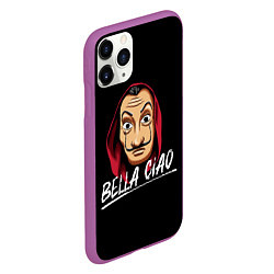 Чехол iPhone 11 Pro матовый БУМАЖНЫЙ ДОМ LA CASA DE PAPEL BELLA CIAO, цвет: 3D-фиолетовый — фото 2