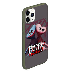 Чехол iPhone 11 Pro матовый ХАГГИ ВАГГИ ПАРОЧКА - POPPY PLAYTIME, цвет: 3D-темно-зеленый — фото 2