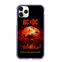 Чехол iPhone 11 Pro матовый Live at the Apocalypse - ACDC, цвет: 3D-светло-сиреневый