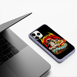 Чехол iPhone 11 Pro матовый Metallica WELCOME TO ROCKVILLE, цвет: 3D-светло-сиреневый — фото 2