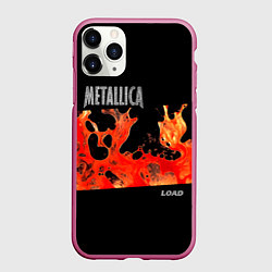 Чехол iPhone 11 Pro матовый Load - Metallica, цвет: 3D-малиновый