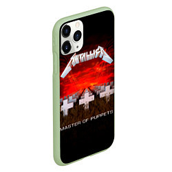 Чехол iPhone 11 Pro матовый Master of Puppets - Metallica, цвет: 3D-салатовый — фото 2
