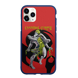 Чехол iPhone 11 Pro матовый Horror Skull Cannibal Corpse, цвет: 3D-тёмно-синий