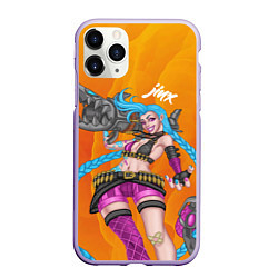 Чехол iPhone 11 Pro матовый Реактивная Jinx, цвет: 3D-светло-сиреневый