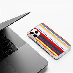 Чехол iPhone 11 Pro матовый Stripes Abstract, цвет: 3D-белый — фото 2