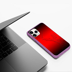 Чехол iPhone 11 Pro матовый Спартак Гладиатор Red Theme, цвет: 3D-фиолетовый — фото 2