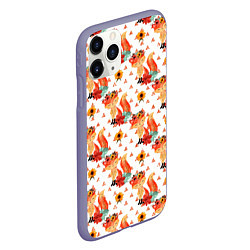 Чехол iPhone 11 Pro матовый Рыжие лисички, цвет: 3D-серый — фото 2