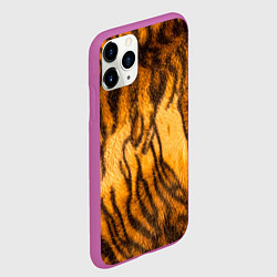 Чехол iPhone 11 Pro матовый Шкура тигра 2022, цвет: 3D-фиолетовый — фото 2