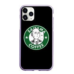Чехол iPhone 11 Pro матовый ONE-PUNCH MAN OK COFFEE, цвет: 3D-светло-сиреневый