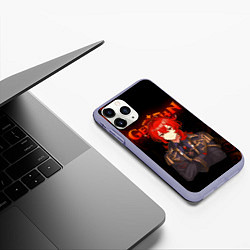 Чехол iPhone 11 Pro матовый GENSHIN IMPACT ГЕНШИН ИМПАКТ ДИЛЮК, цвет: 3D-светло-сиреневый — фото 2