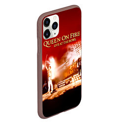 Чехол iPhone 11 Pro матовый Queen on Fire - Live at the Bowl, цвет: 3D-коричневый — фото 2