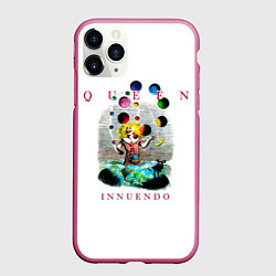 Чехол iPhone 11 Pro матовый Innuendo - Queen, цвет: 3D-малиновый