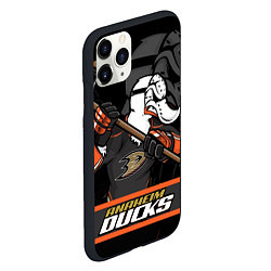 Чехол iPhone 11 Pro матовый Анахайм Дакс, Anaheim Ducks, цвет: 3D-черный — фото 2