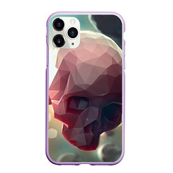 Чехол iPhone 11 Pro матовый Геометрические Черепа, цвет: 3D-сиреневый