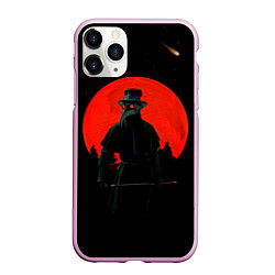 Чехол iPhone 11 Pro матовый Plague doctor ЧУМНОЙ ДОКТОР, цвет: 3D-розовый