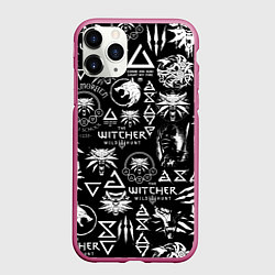 Чехол iPhone 11 Pro матовый ВЕДЬМАК ЛОЛГОБОМБИНГ THE WITCHER, цвет: 3D-малиновый