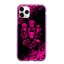 Чехол iPhone 11 Pro матовый JOJO BIZARRE ADVENTURE ПЕРСОНАЖИ, цвет: 3D-фиолетовый