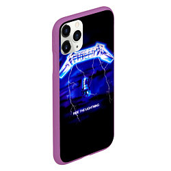 Чехол iPhone 11 Pro матовый Ride the Lightning - Metallica, цвет: 3D-фиолетовый — фото 2
