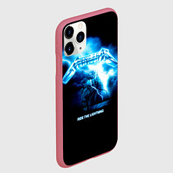 Чехол iPhone 11 Pro матовый Ride the Lightning Metallica, цвет: 3D-малиновый — фото 2