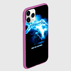 Чехол iPhone 11 Pro матовый Ride the Lightning Metallica, цвет: 3D-фиолетовый — фото 2