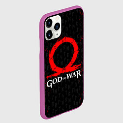 Чехол iPhone 11 Pro матовый GOD OF WAR КРАТОС ЛОГО, цвет: 3D-фиолетовый — фото 2