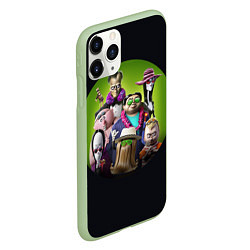 Чехол iPhone 11 Pro матовый Семейка Аддамс - Горящий Тур, цвет: 3D-салатовый — фото 2